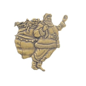Christmas Santa Claus Charm, antique gold or classic silver, pack of 6