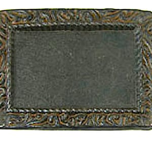 2 Each, Baroque Bezel Belt Buckle Base, Vintage Silver or Rustic Finish, BU118