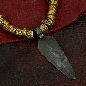 Viking Middle Earth Westeros Forged Steel and Brass Necklace, each