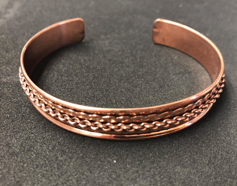 Pure Copper Twisted Wire Cuff Bracelet Adjustable Antiqued Etsy