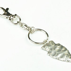 Arrowhead Keychain, antique silver, made in USA, each