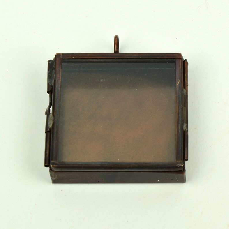 Shadow Box Pendant hinged door Brass metal and plated G2338 Etsy