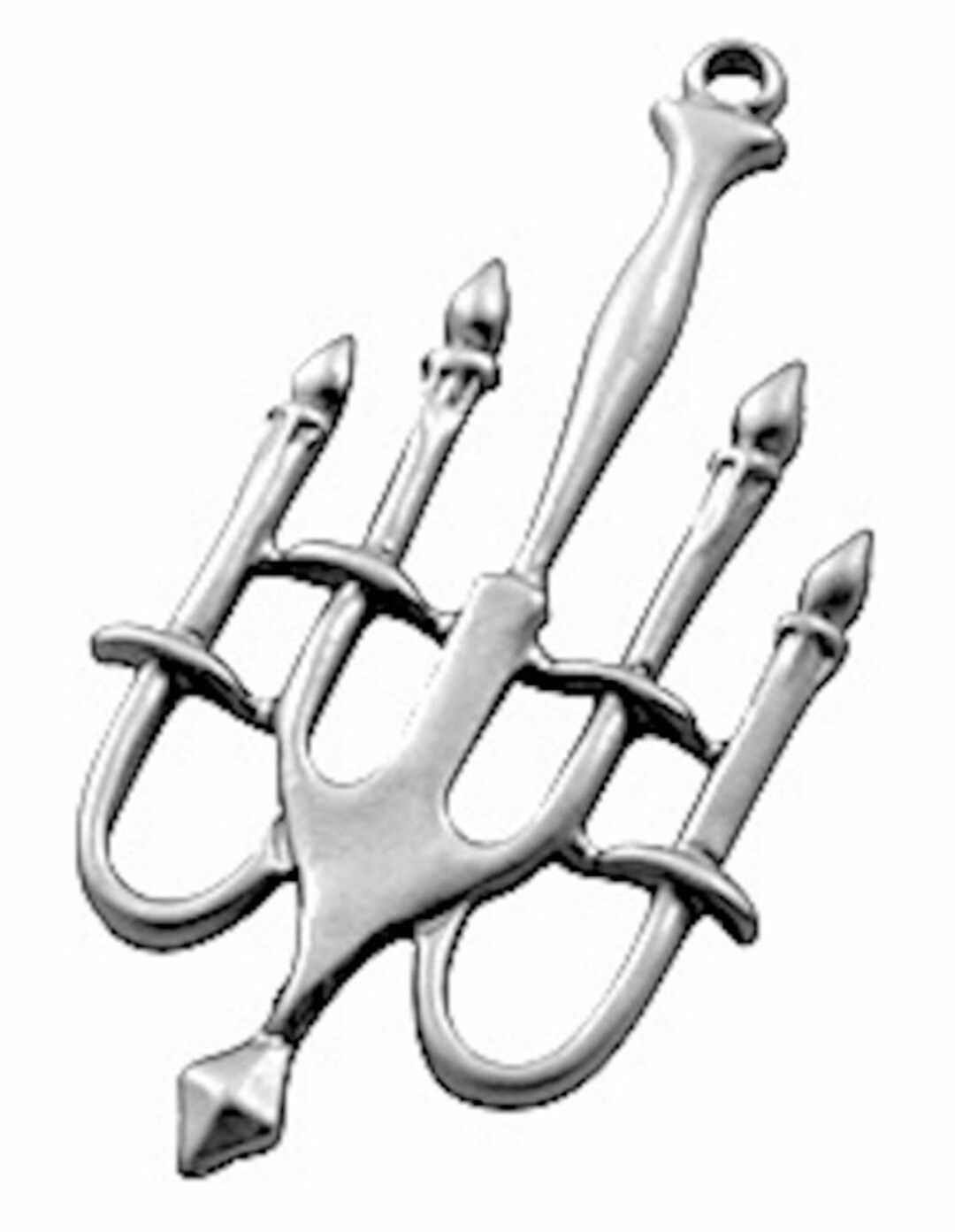 53mm Chandelier Candelabra Charm, Antique Silver or Classic Silver