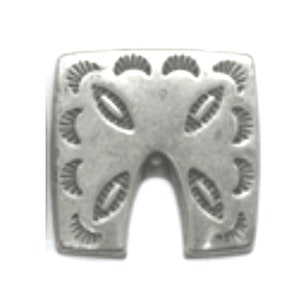 28mm Square Concho, Antique Silver, Made in USA, pack of 6