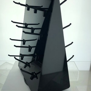 13&quot; Rotating Counter Top Necklace, Earring, Bracelet Display, black, with 24 pegs included, Each