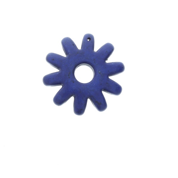 Spur Rowel Cogwheel Beads, 1.75" Carved Magnesite material composite , sold by size and color