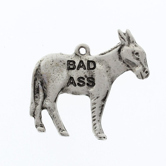 Donkey Charm Sterling Silver Antiqued Finish 3D Donkey Charm Sterling Silver Antiqued Finish 3D