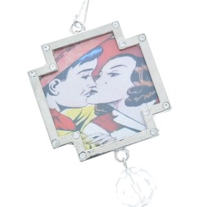 Cowgirl-hanger, 48 mm zilveren kruislijst, set van 3&quot;