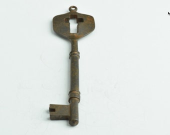 Rustic Skelton Keys 100mm Rustic Cross Keys Pendant Charms, 05421RU, 2 each