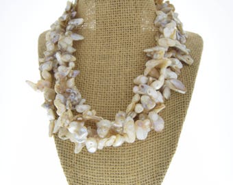 Freshwater Pearl multi strand necklace, 4 strand, handmade, Each