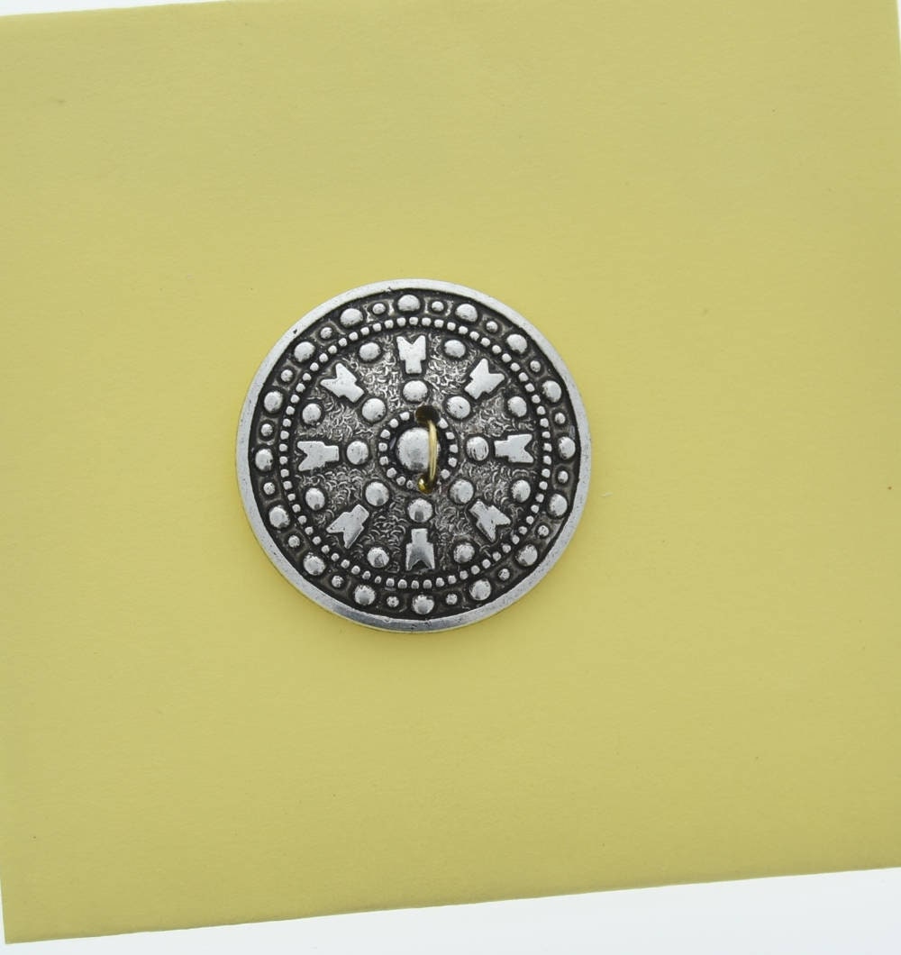 希少】 2G ／ N.42 HildundK Vintage Button, 2 Hole, 28 Mm Antique