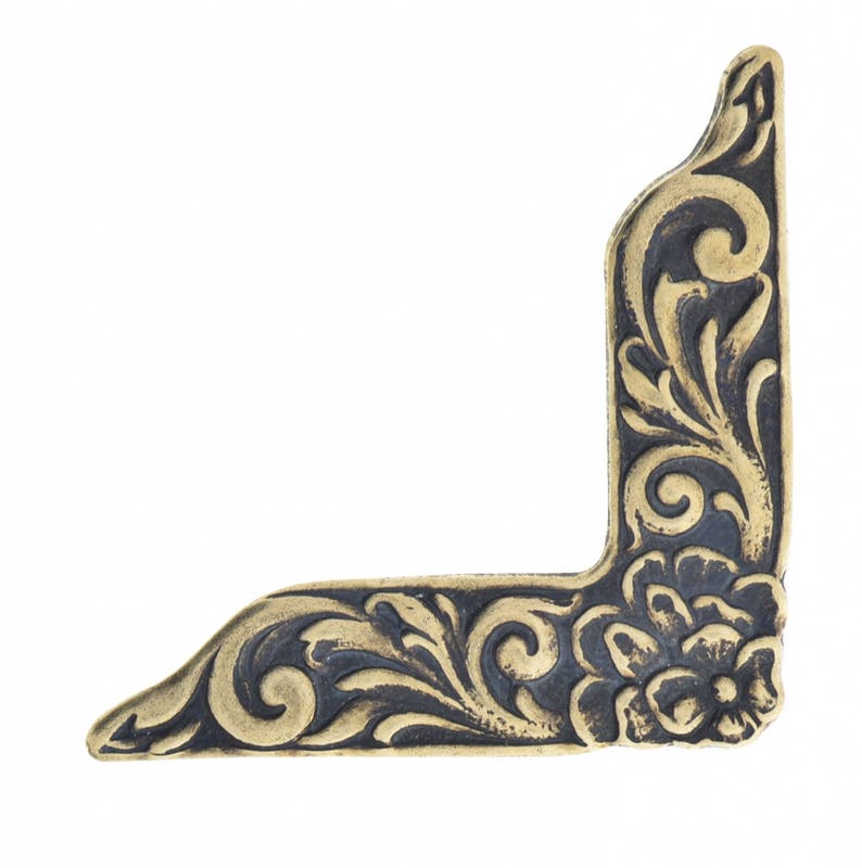 Metal frame corner 33mmx33mm Corner Vintage Rustic Brass Etsy