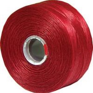 S-Lon Bead Thread Assortment, 4 colors, Red, Cream, White, Ecru, 12 spools