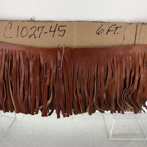 Brown Fringe for embellishment of purses, jackets or other accessories, Sold by the foot (30 cm) - C1027-45
