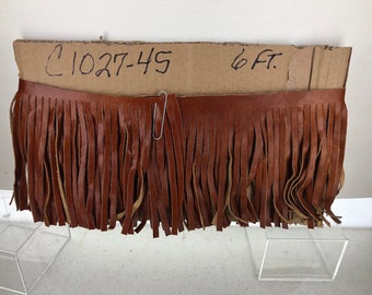 Brown Fringe for embellishment of purses, jackets or other accessories, Sold by the foot (30 cm) - C1027-45