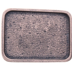 Belt Buckle Rectangle , copper finish, Each