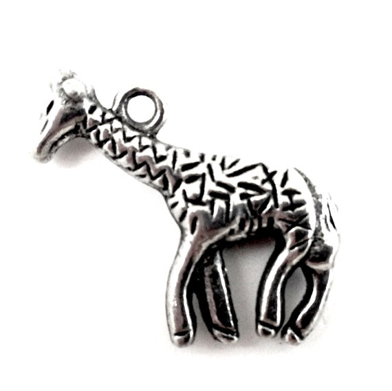 Giraffe Charm 3D Sterling Silver - Made in the USA Giraffe Charm 3D Sterling Silver - Made in the USA