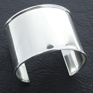 2 "cm Manschettenarmband, Gold oder Silber, Channel Cuff, verstellbarer Armbandrohling zum Hinzufügen von Kunst, Mosaiken, Stoff, Papier oder anderen Medien, Jeder J855