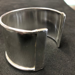 1.5 Cuff Bracelet, Silver Adjustable Bracelet Channel for adding art or other media, Each image 3