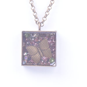 Butterfly Pendant Necklace, 18&quot; or 24&quot;, Made in USA, each