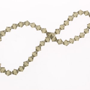 Bicone faceted smokey Quartz beads 8mm,