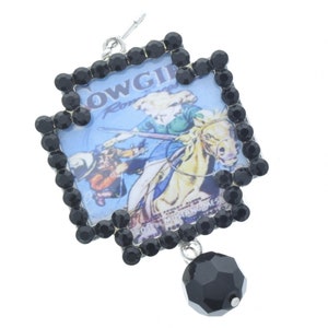 Vintage Ride &#39;em Cowgirl-kunsthanger, onyxkristal op zilveren lijst, 48 mm, verpakking van 3&quot;