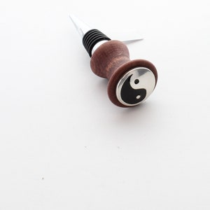 Weinverschluss, Holz, Concho Stil, Ying und Yang