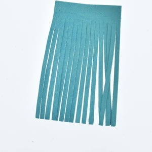 Deerskin Leather Fringe for earrings, necklaces, and jewelry in Turquoise, Pink, Cream, Brown or Black, soft, 2&quot; x 3&quot; long, 2 pieces
