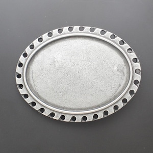 77mm x 100mm Antique Silver Oval Buckle, made in USA, each