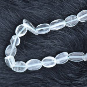 Platte ovale blauwe topaas kralen verkocht per streng van 16 inch