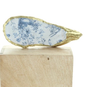 Chinoiserie - oysters blu - mood shells , handmade in USA, sold by each