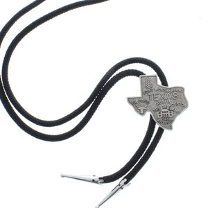 Texas Bolo, black cord, made in USA