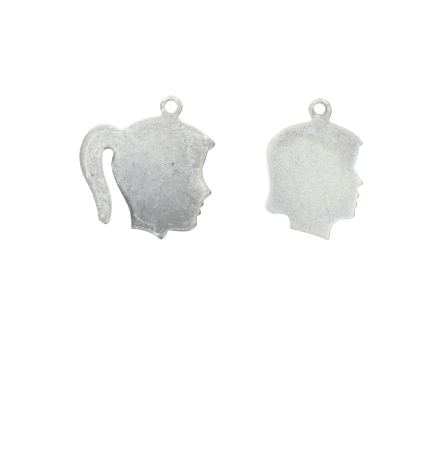 Charme De Bracelet Vintage En Argent Sterling 925 - Silhouette De Garçon HMK - 2,1g - 2,6 Cm