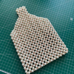Beaded Shoulder Bag - Handmade Statement Purse - Retro Beadwork Handbag
