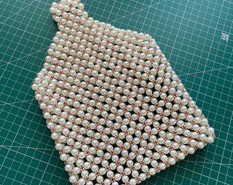 Beaded Shoulder Bag - Handmade Statement Purse - Retro Beadwork Handbag