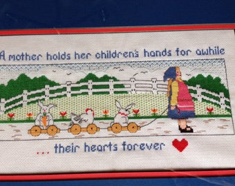 Mother's Counted Cross Stitch Finished Framed