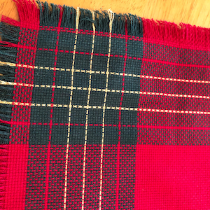 Charles Craft Christmas Plaid Red Green Runner, 14ct