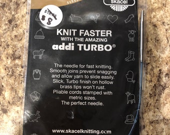 addi TURBO Premium Circular Knitting Needles, Size 3, varying lengths