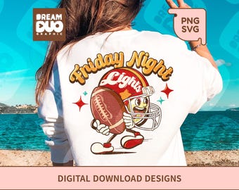 Friday Night Football SVG, PNG – Game Day Design (Digital Download)