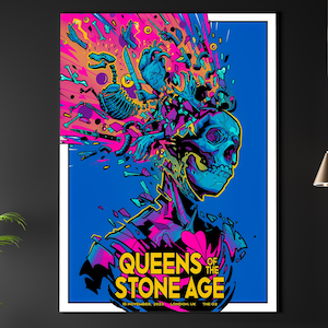 QOTSA REPRODUCTION Gig Poster Matte A3 A4 Art Print. Queens Of The Stone Age. Vintage Rock Metal Concert. London 2023 DOWNLOAD