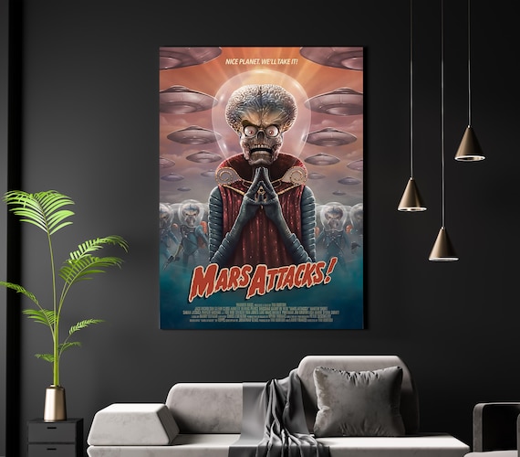 マーズ・アタック 映画ポスター：1990年代 SF アートプリント - A3/A4