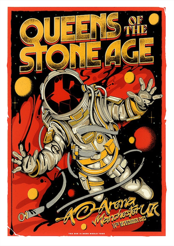 QOTSA Gig Poster Art Print: Queens of the Stone Age, Manchester