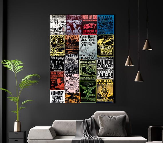 Grunge Concert Flyers Art Print: 1990s Seattle Scene - Nirvana