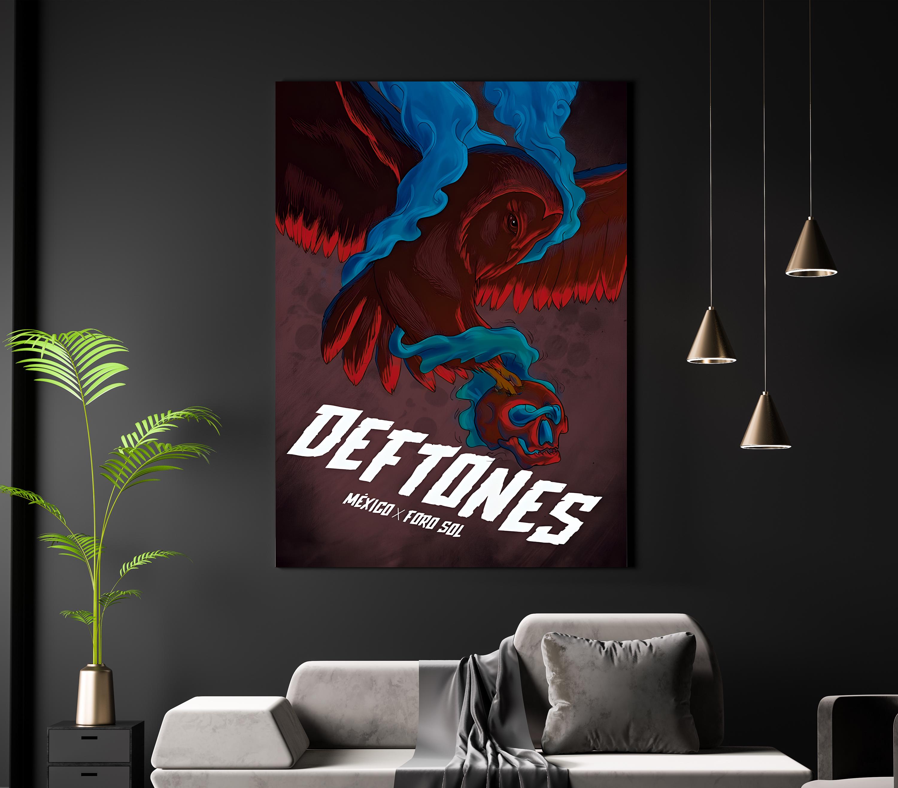 Deftones REPRODUCTION Gig Poster A3 A4 Art Print - Mexico