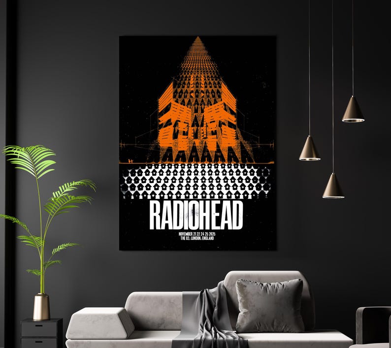 Radiohead REPRODUCTION Gig Poster A3 A4 Art Print O2 London November ...