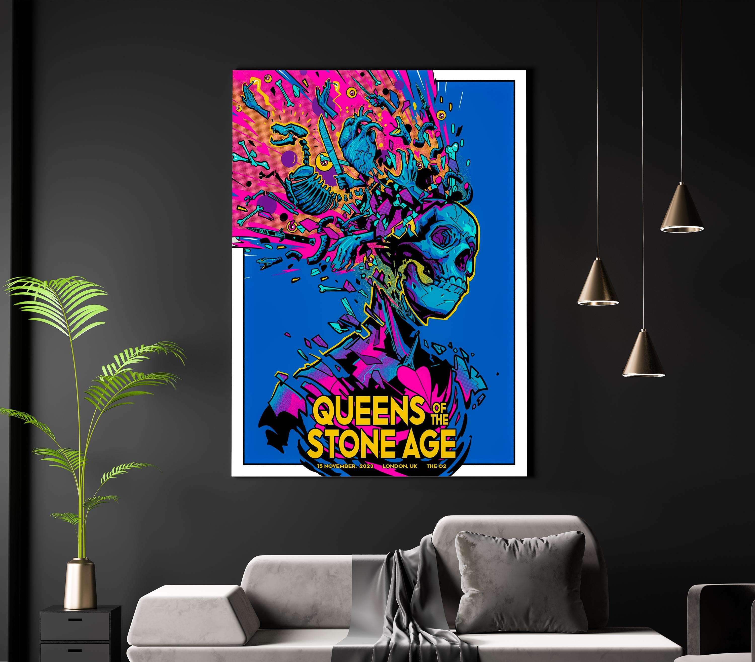 QOTSA Gig Poster: Queens of the Stone Age - London 2023 (digital