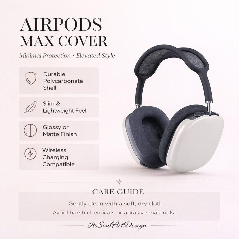 Airpod Max Shell Airpods Max Case Mother of Pearl | Glossy Marble Headphone Cover ...
