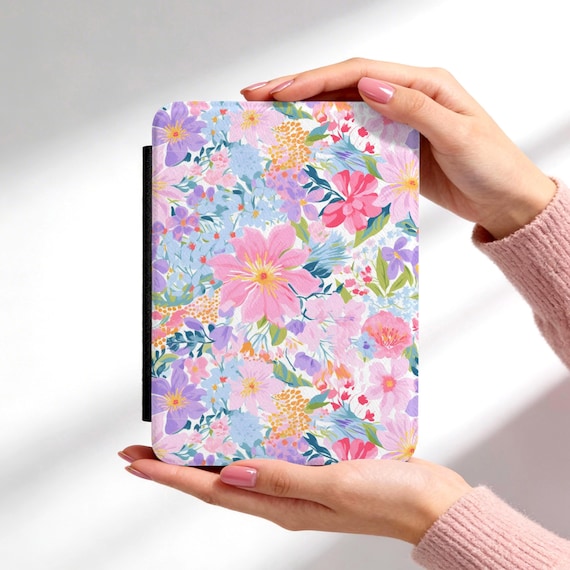 Floral Kindle Paperwhite Case | Spring Kindle Cover | Aesthetic Reader Gift | Cute Kindle Case | Kindle 12th Gen & Colorsoft Cover