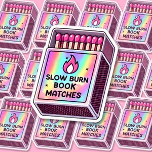 Slow Burn Sticker y2k Aufkleber Vinyl Book Club Romance Sticker Bookish Computer Sticker Geschenk für Buchliebhaber Romance Reader Sticker