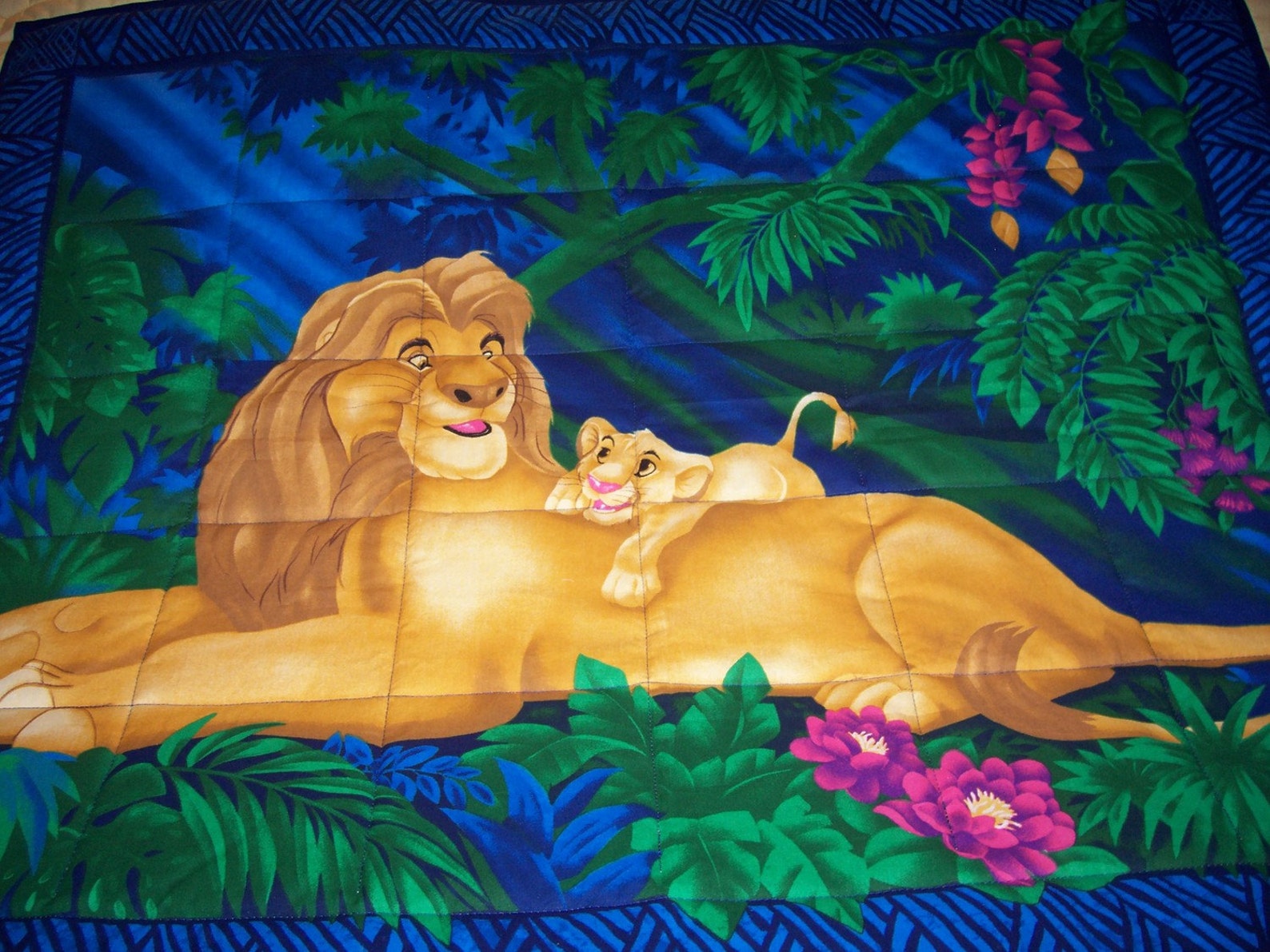 Baby Simba and Dad Lion King Cotton Baby/Toddler QuiltNEWLY Etsy